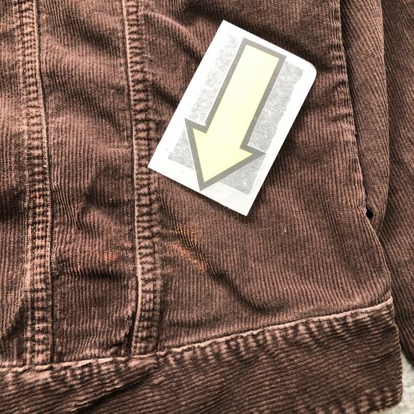 Tommy Hilfiger Jeans Brown Corduroy Trucker Jacket Womens XL Brown - Picture 7 of 10